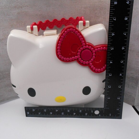 HELLO KITTY COLLECTIBLE SANRIO 2012 PLASTIC HAND PURSE CASE LIGHTS UP!! TOY - Picture 2 of 15